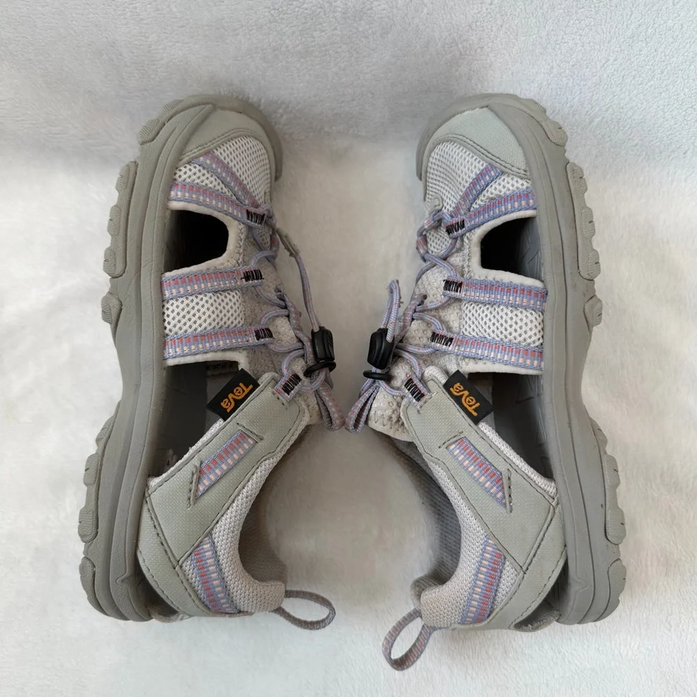Teva Kid’s Manatee Sandal Gray and Lavender Outdoor Closed Toe Sandals Size 2 - Picture 8 of 11